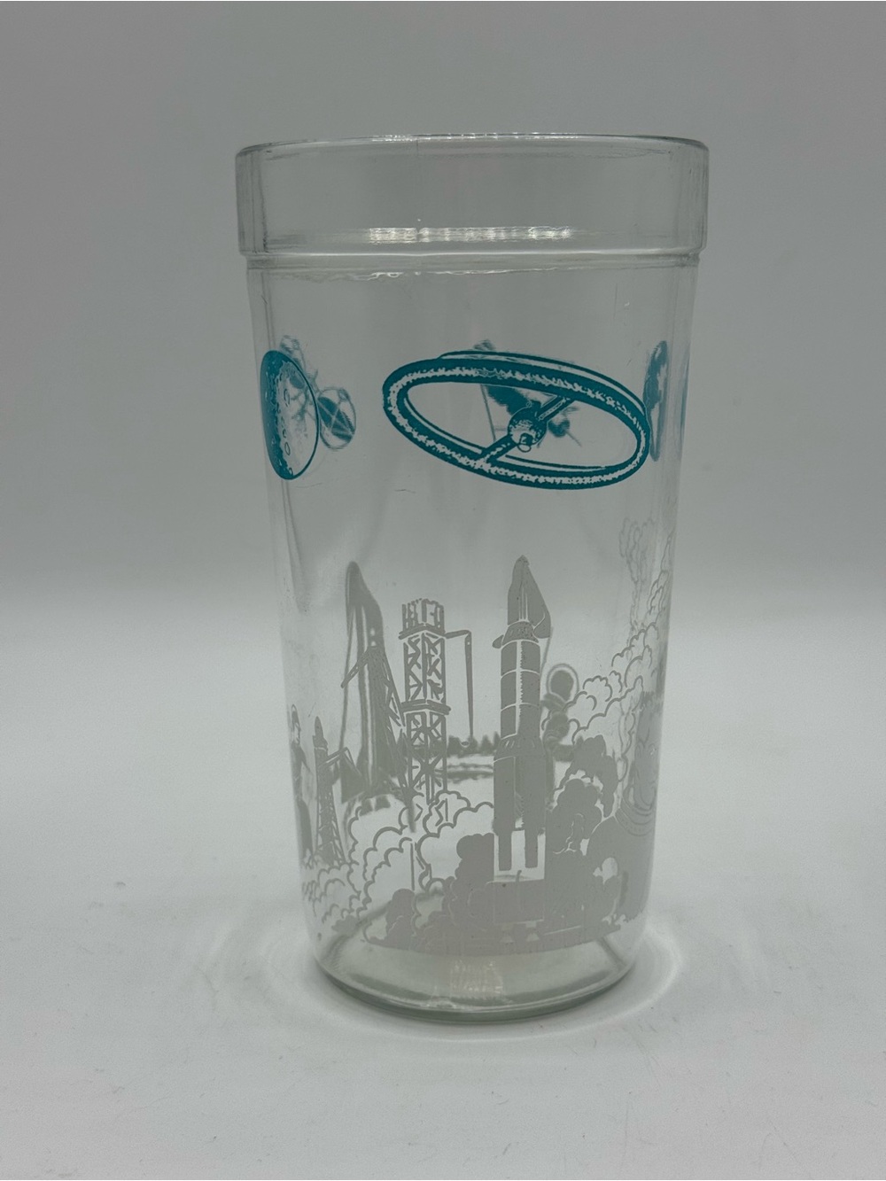 Vintage 60’s Atomic Space Age Futuristic Peanut Butter and Jelly Glass
